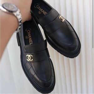 Black Chanel Loafers